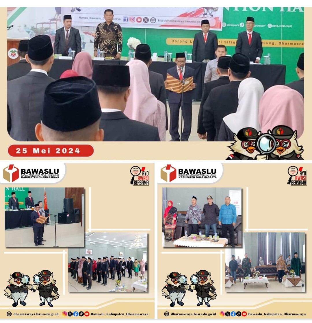 Pelantikan Panwaslu Kecamatan se-Kab.Dharmasraya di Alinia Park & Resort 