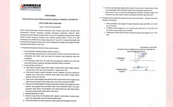 pengumuman pendaftaran existing panwaslu kecamatan