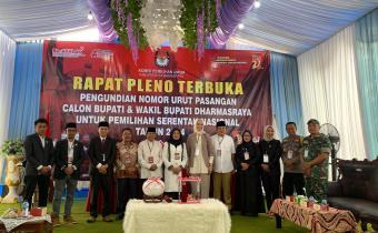Pengundian Nomor Urut Pasangan Calon Bupati dan Wakil Bupati Kabupaten Dharmasraya