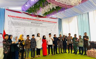 Deklarasi Kampanye Damai Di Kabupaten Dharmasraya Pada Pemilihan Tahun 2024